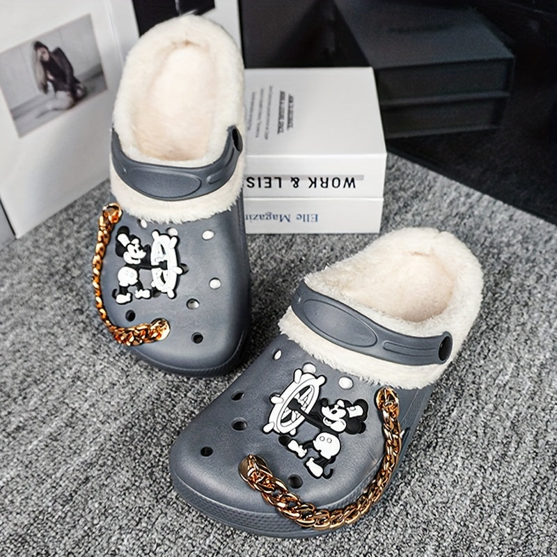 Women's Winter Slippers, Cozy Fleece Lining, EVA Sole, Casual Style, Indoor House Shoes, No Print, Hand Wash or Dry Clean, Versatile for All Seasons